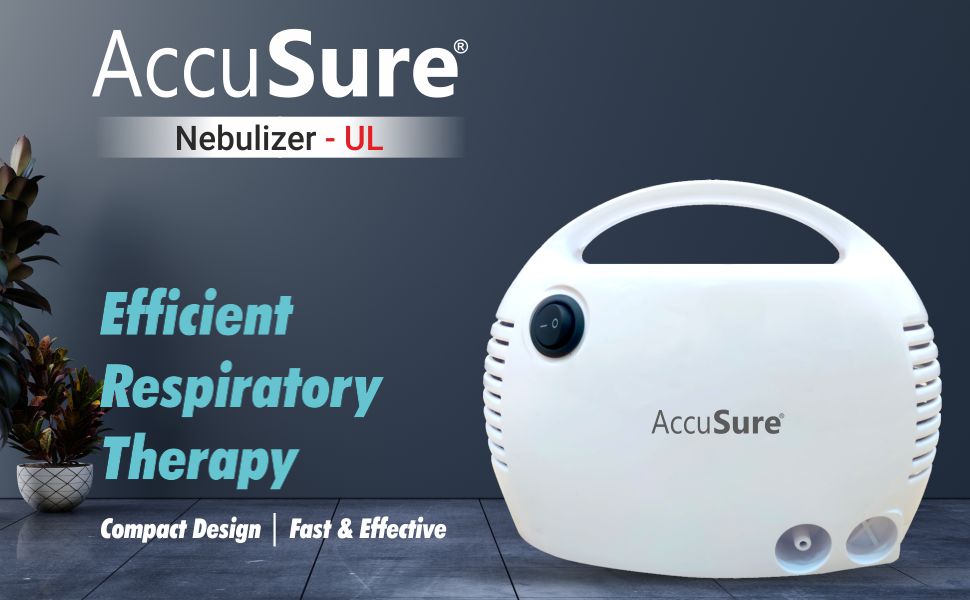 accusure nebulizer efficient respiratory therapy poster black