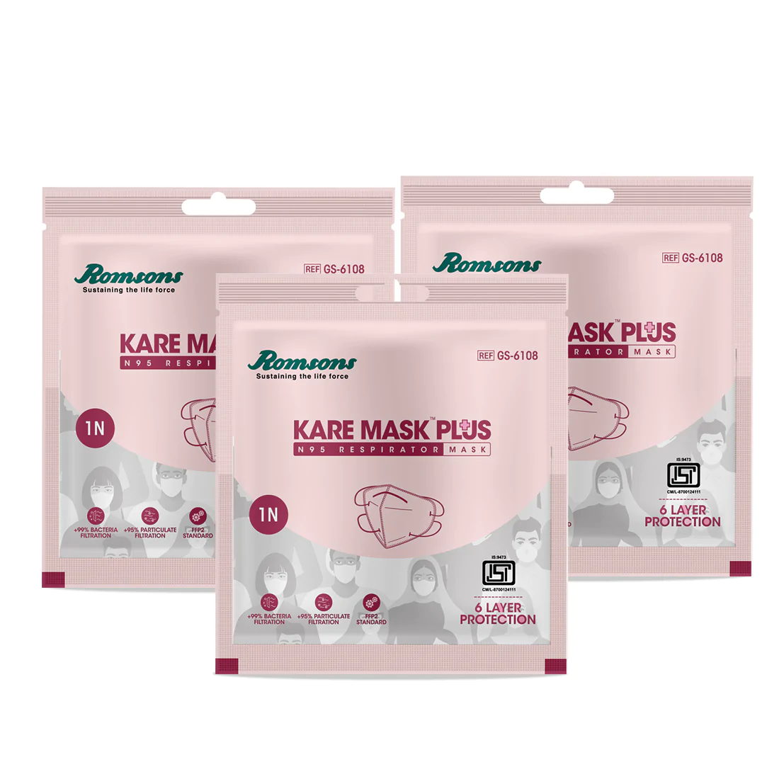 n95 mask 3 pcs pack