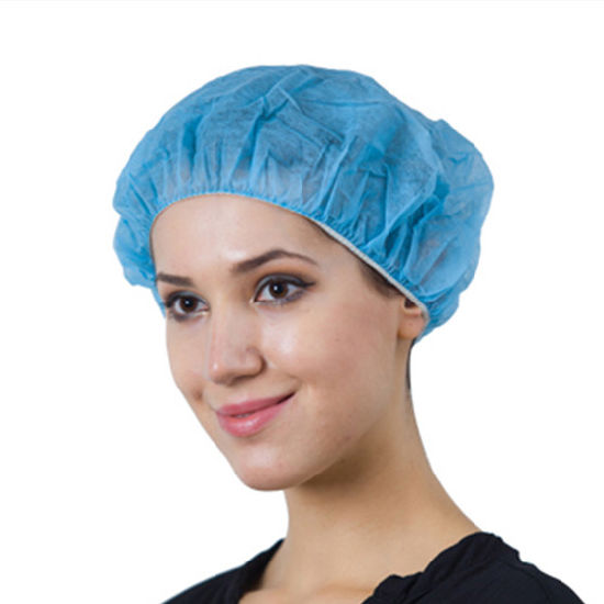 bouffant cap with model