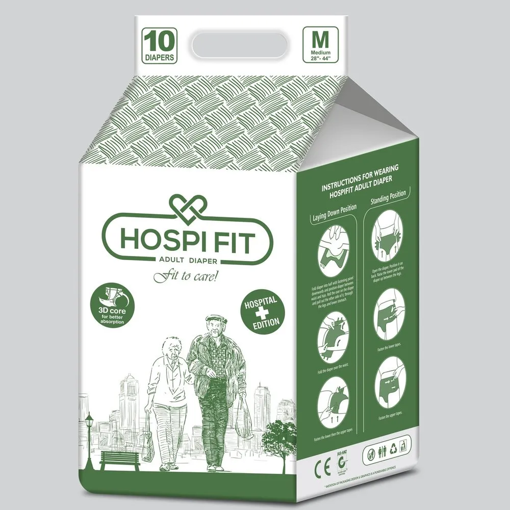 hospifit adult diapers m