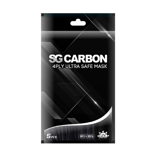 SG Carbon 4-Ply Mask pack of 5