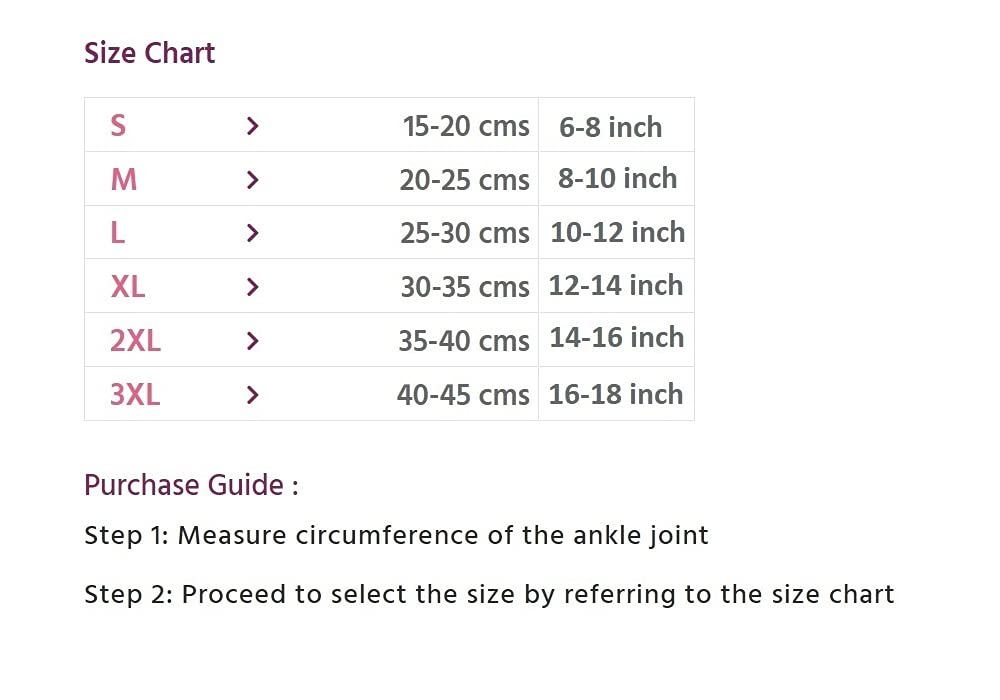 flamingo anklet size chart