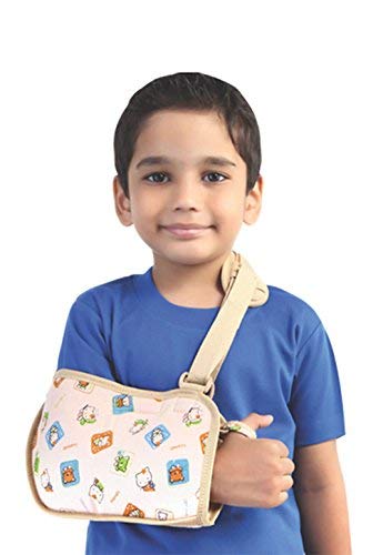 child with arm sling